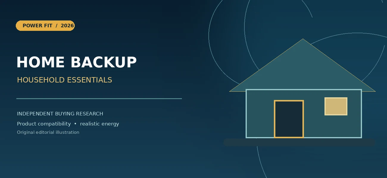 Conceptual illustration of portable battery equipment for home backup solar generators; not an actual product photograph